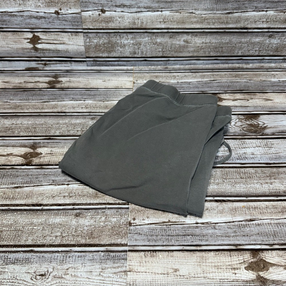 Alo Yoga Leggings Women Large Gray Ruched Drawstring Hem Yoga Pants Workout Gym
